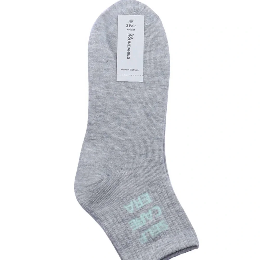 3 No Boundaries Ankle Socks, 3-Pack, Women's, Size 4-10